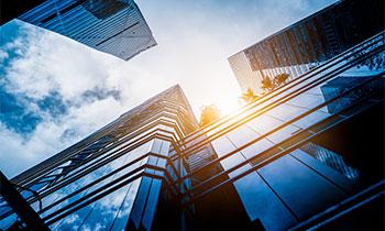 glass architecture of modern building