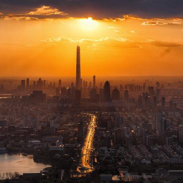 City sunset