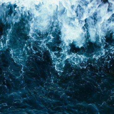 image of the ocean seen from above