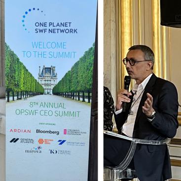 Pictures of the One Planet Sovereign Wealth Funds Summit with Philippe Zaouati de Mirova
