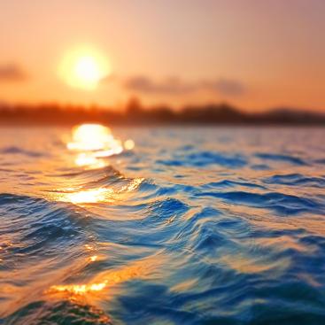 Sun and view of the sea