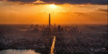 City sunset