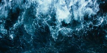 image of the ocean seen from above